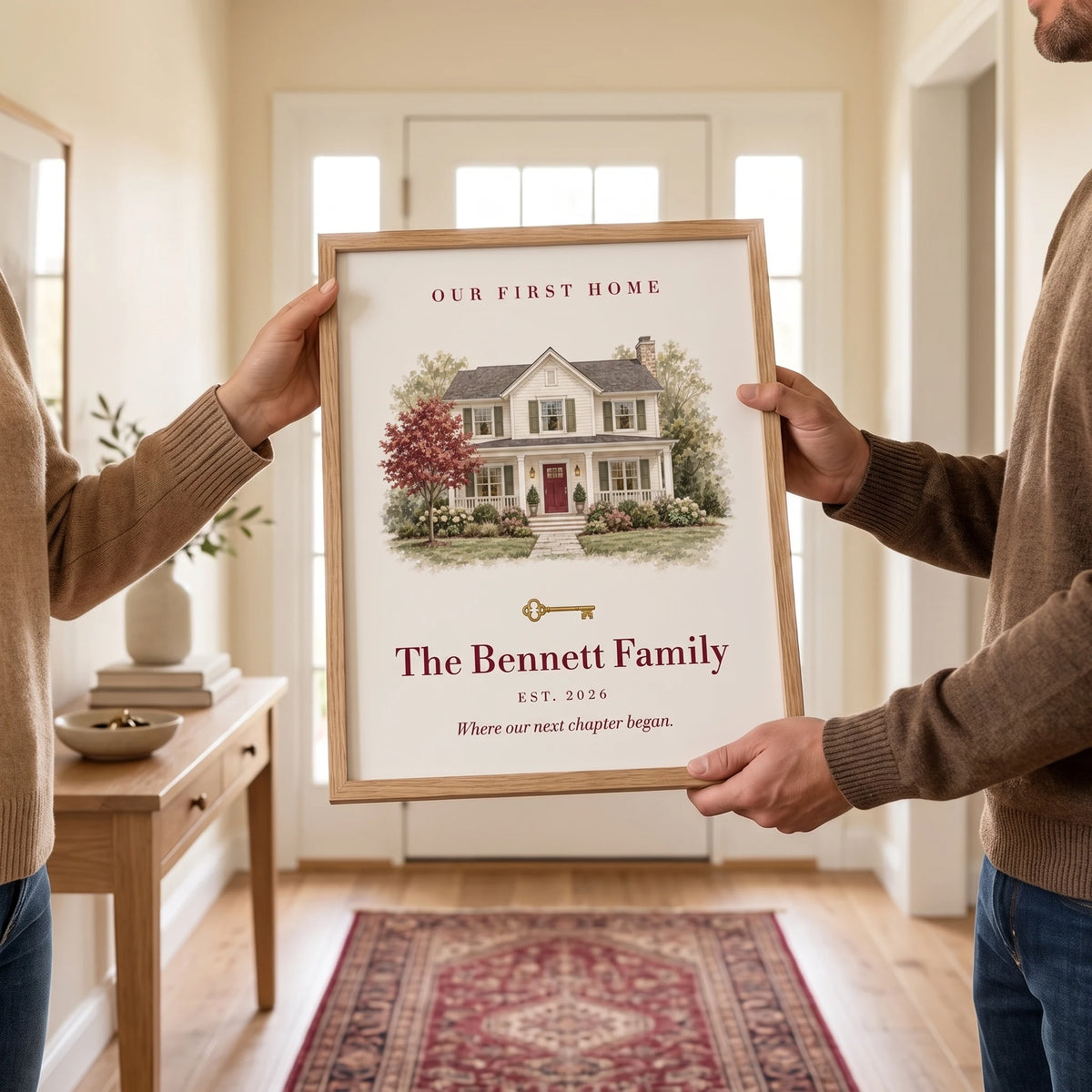 Personalized House Portrait Print — Our First Home
