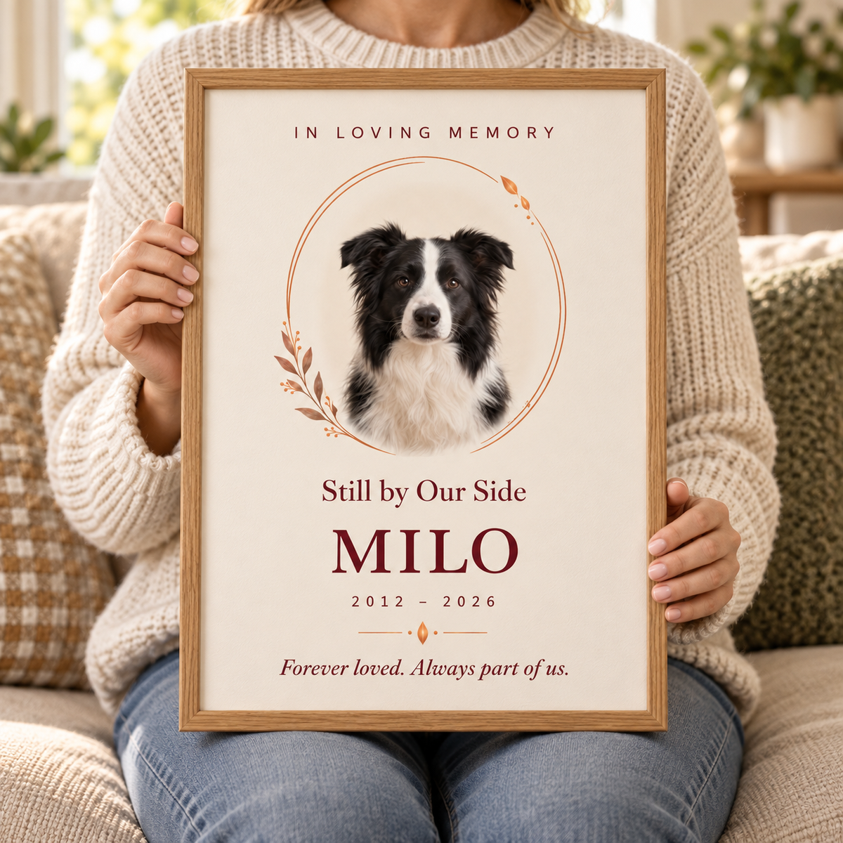 Personalized Pet Memorial Print — Still by Our Side
