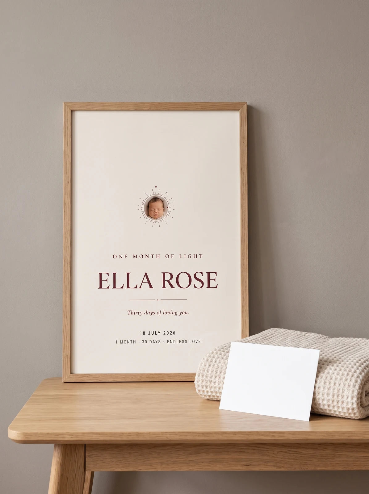 Personalized Baby Milestone Portrait