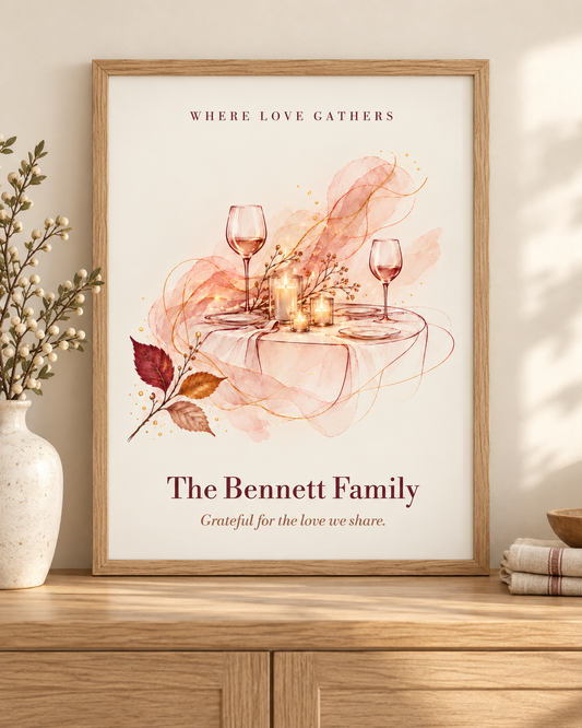 Personalized Family Name Print — Where Love Gathers