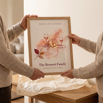Personalized Family Name Print — Where Love Gathers