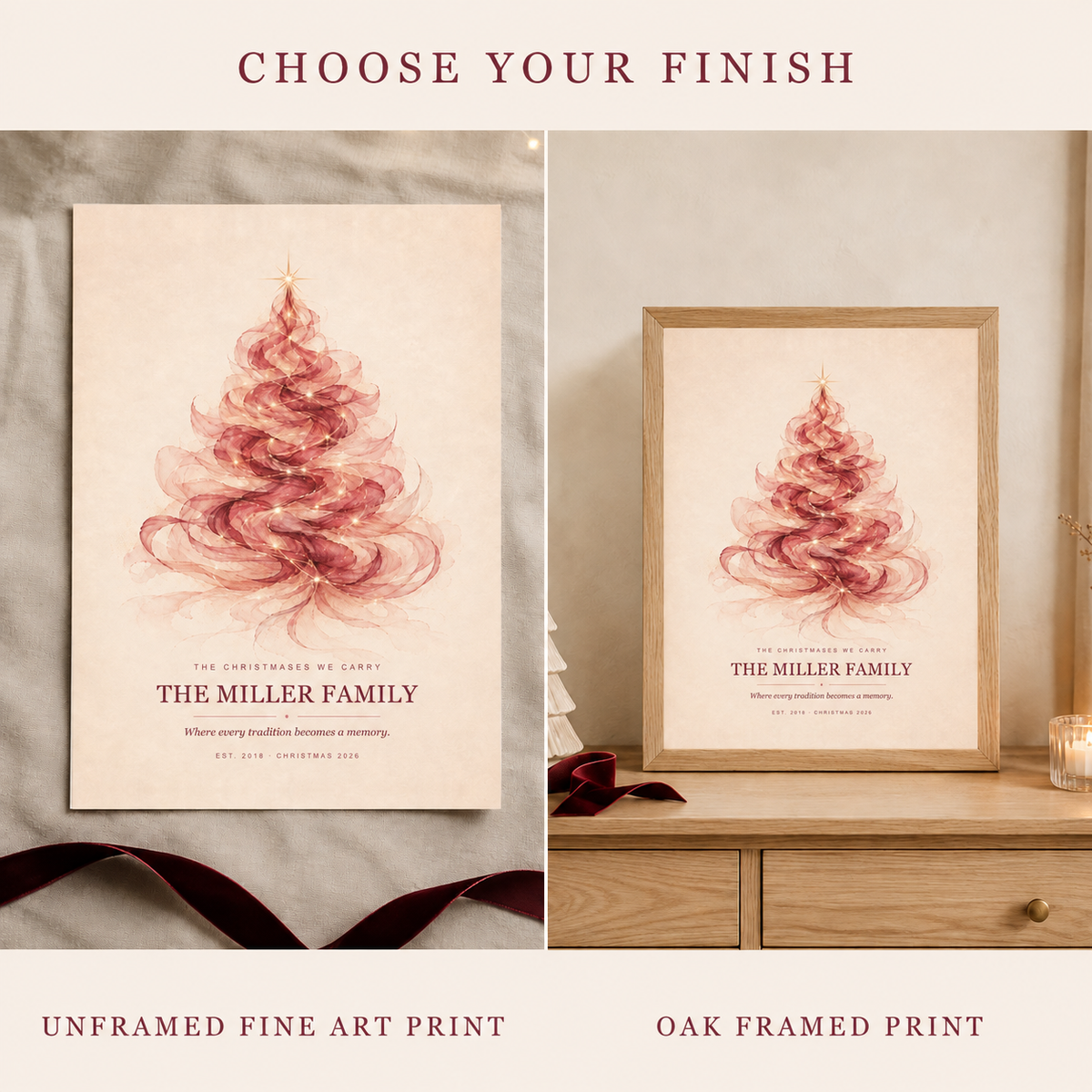 Personalized Family Christmas Print — The Christmases We Carry