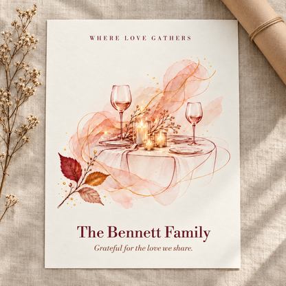 Personalized Family Name Print — Where Love Gathers