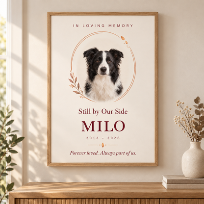 Personalized Pet Memorial Print — Still by Our Side