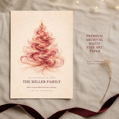Personalized Family Christmas Print — The Christmases We Carry