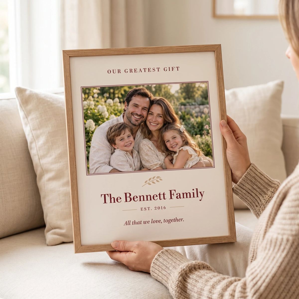 Personalized Family Photo Print — Our Greatest Gift