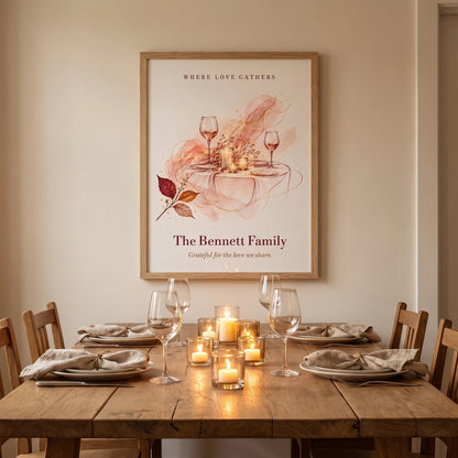 Personalized Family Name Print — Where Love Gathers