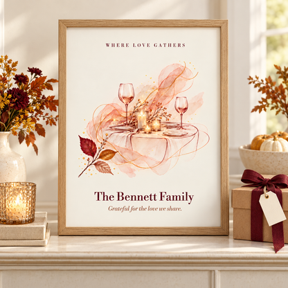 Personalized Family Name Print — Where Love Gathers