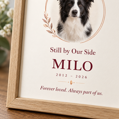 Personalized Pet Memorial Print — Still by Our Side