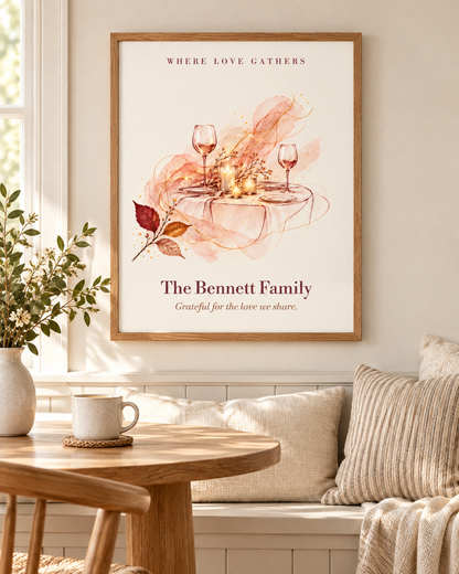 Personalized Family Name Print — Where Love Gathers