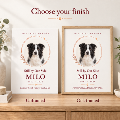 Personalized Pet Memorial Print — Still by Our Side