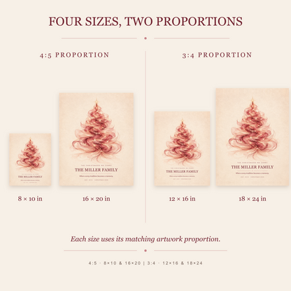 Personalized Family Christmas Print — The Christmases We Carry