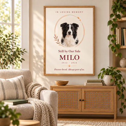 Personalized Pet Memorial Print — Still by Our Side