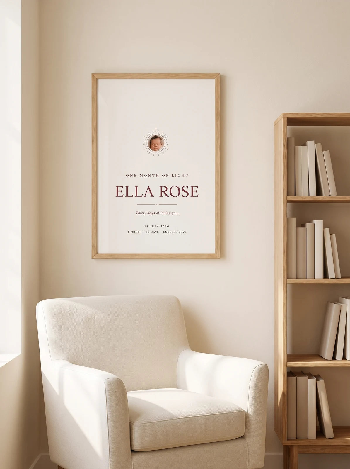 Personalized Baby Milestone Portrait