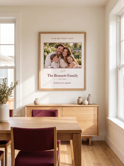 Personalized Family Photo Print — Our Greatest Gift
